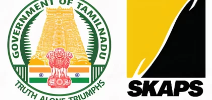 Government of Tamil Nadu and SKAPS logos