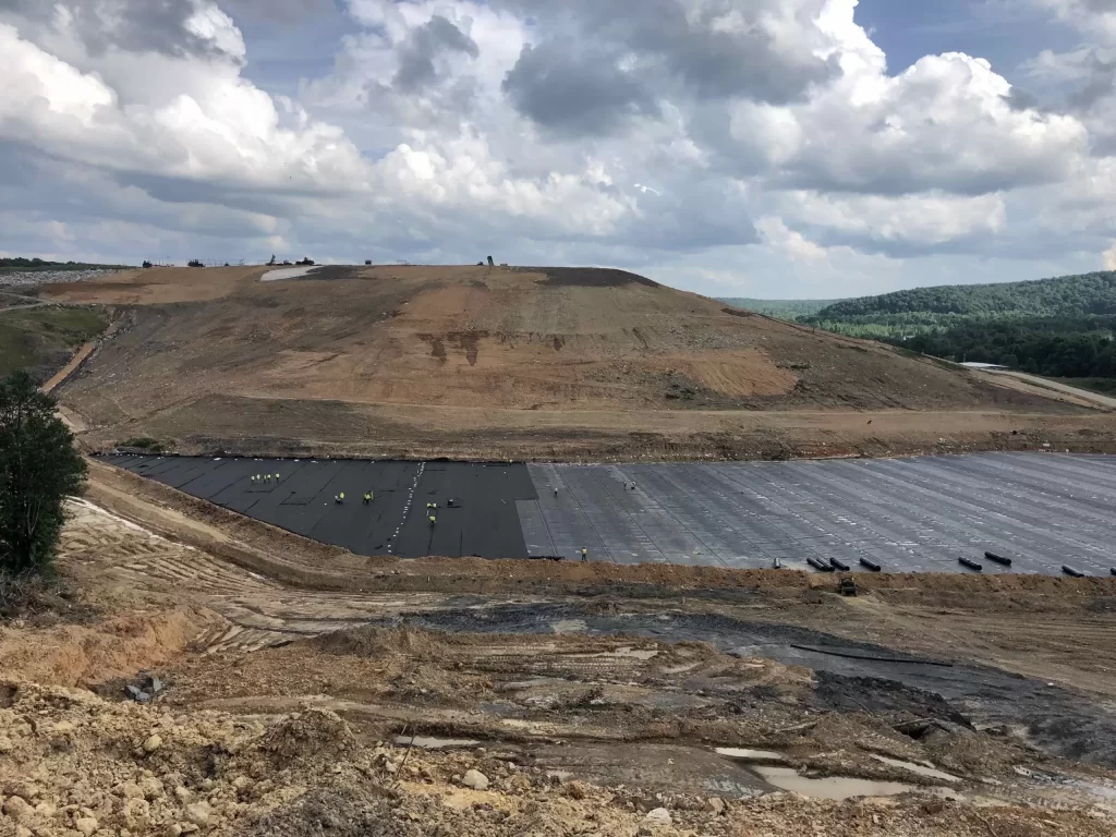 SKAPS Landfill application work site from an alternate angle.